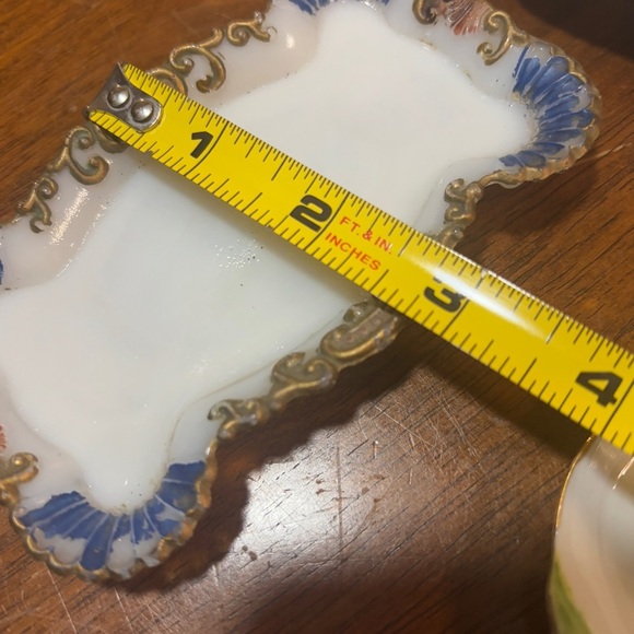 Vintage Porcelain Decorative trinket dish tray vanity - Picture 9 of 15